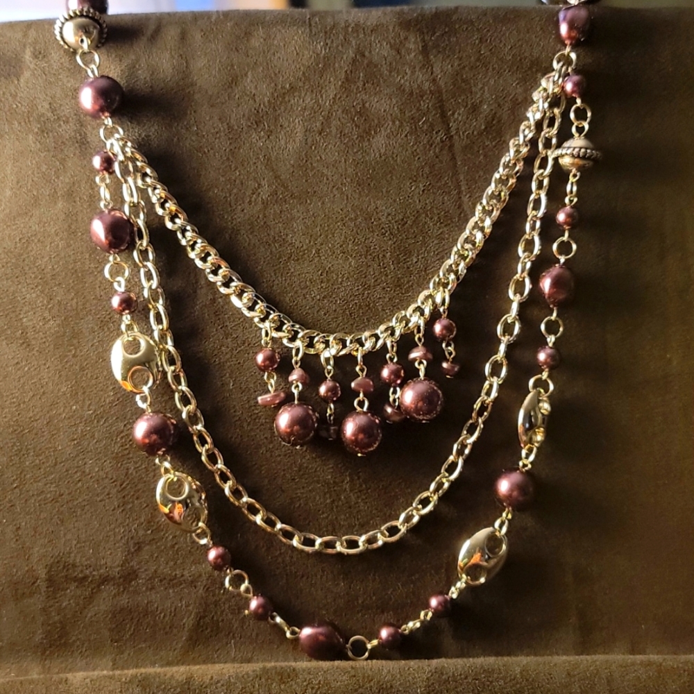 Paparazzi Purple Layered Necklace Set